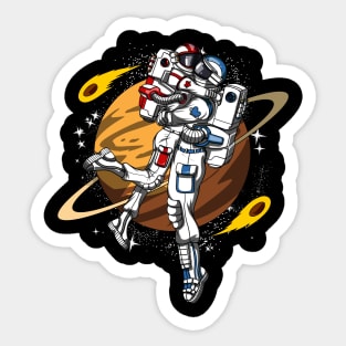 Space Astronaut Couple Sticker